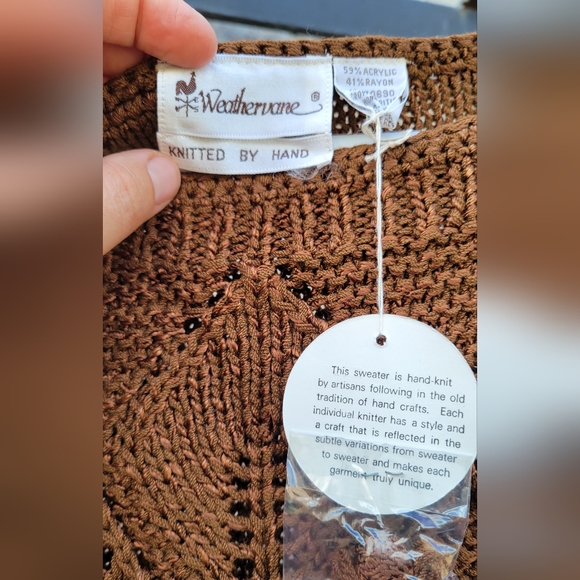 WEATHERVANE handknit 80's sweater - Picture 6 of 6